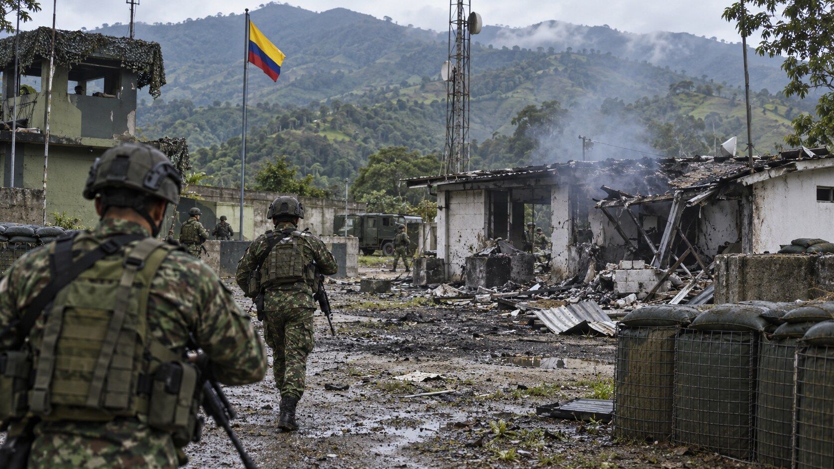 Militares aseguran una instalación en la región del Catatumbo