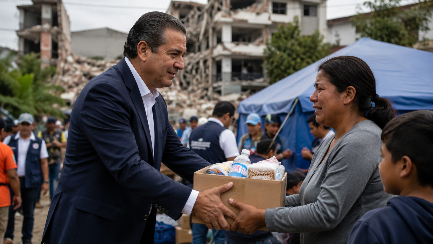 De la Espriella entrega ayuda humanitaria en Cali tras el terremoto del 10 de agosto