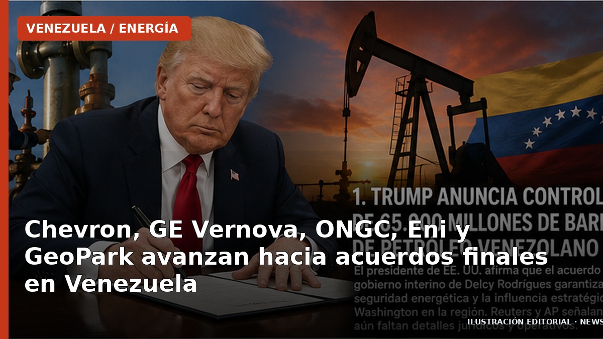 Chevron, GE Vernova, ONGC, Eni y GeoPark avanzan hacia acuerdos finales en Venezuela