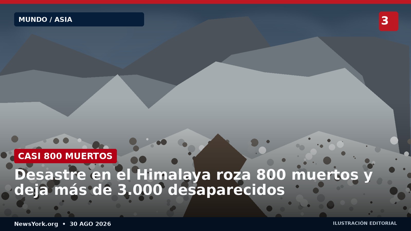Desastre en el Himalaya roza 800 muertos y deja más de 3.000 desaparecidos