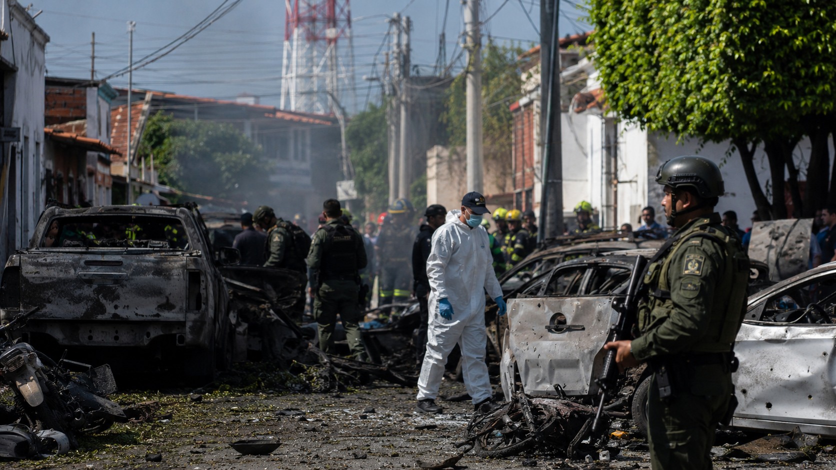Carro bomba junto a estación de Policía en Los Patios deja un muerto y 11 heridos