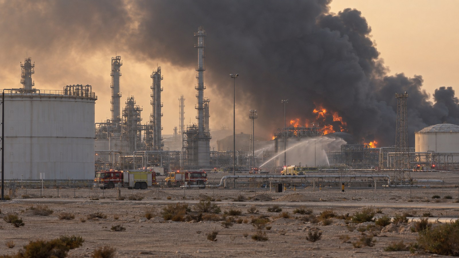 Ataques hutíes incendian instalaciones petroleras y dejan más de 70 heridos en Arabia Saudita