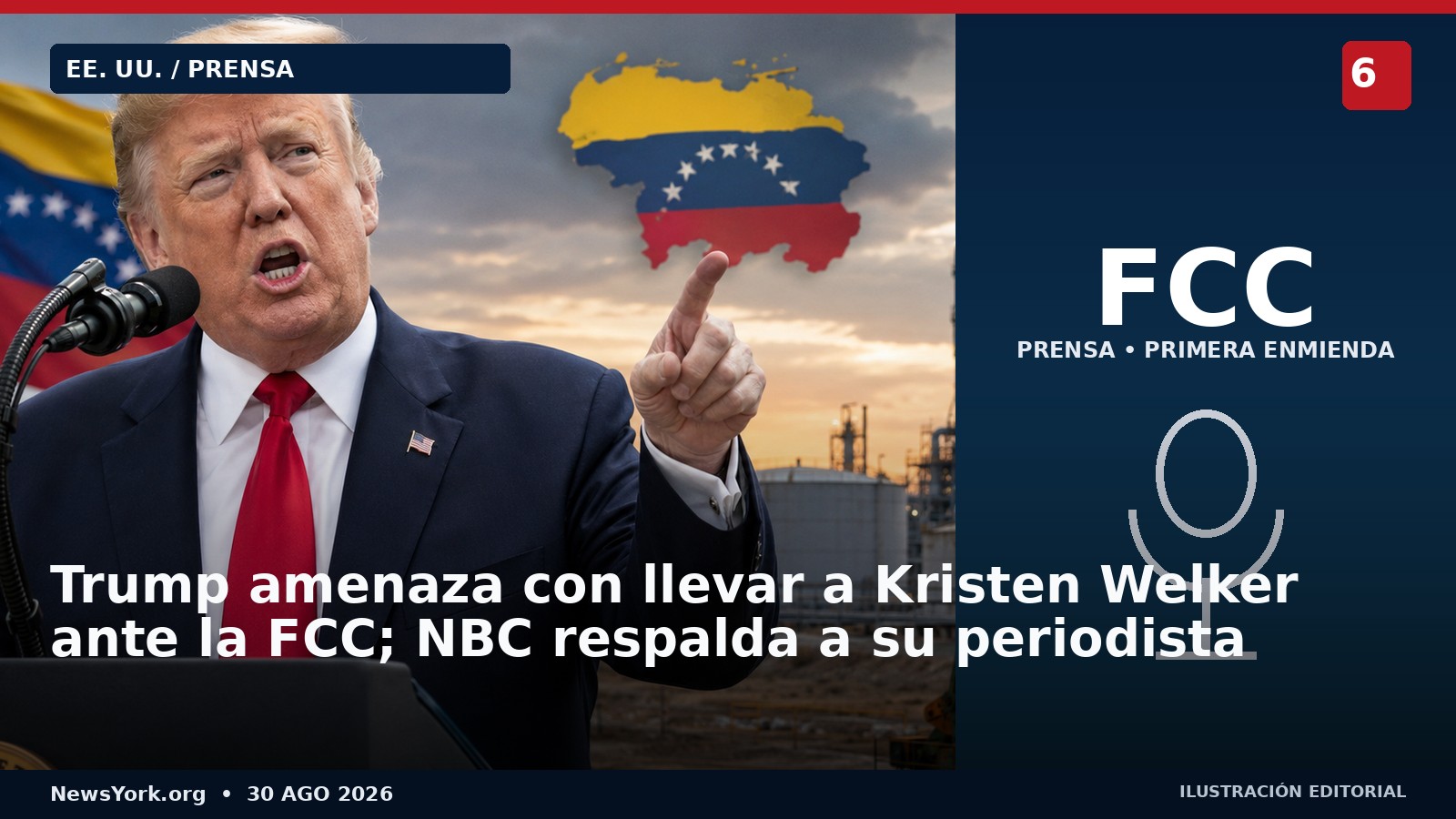 Trump amenaza con llevar a Kristen Welker ante la FCC; NBC respalda a su periodista