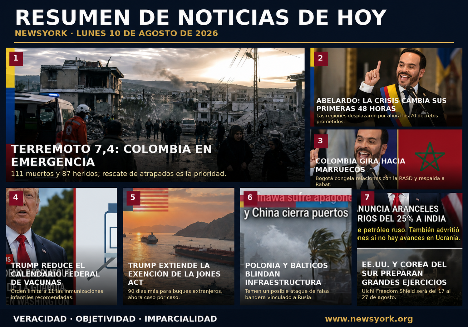 Resumen de noticias NewsYork del 10 de agosto de 2026