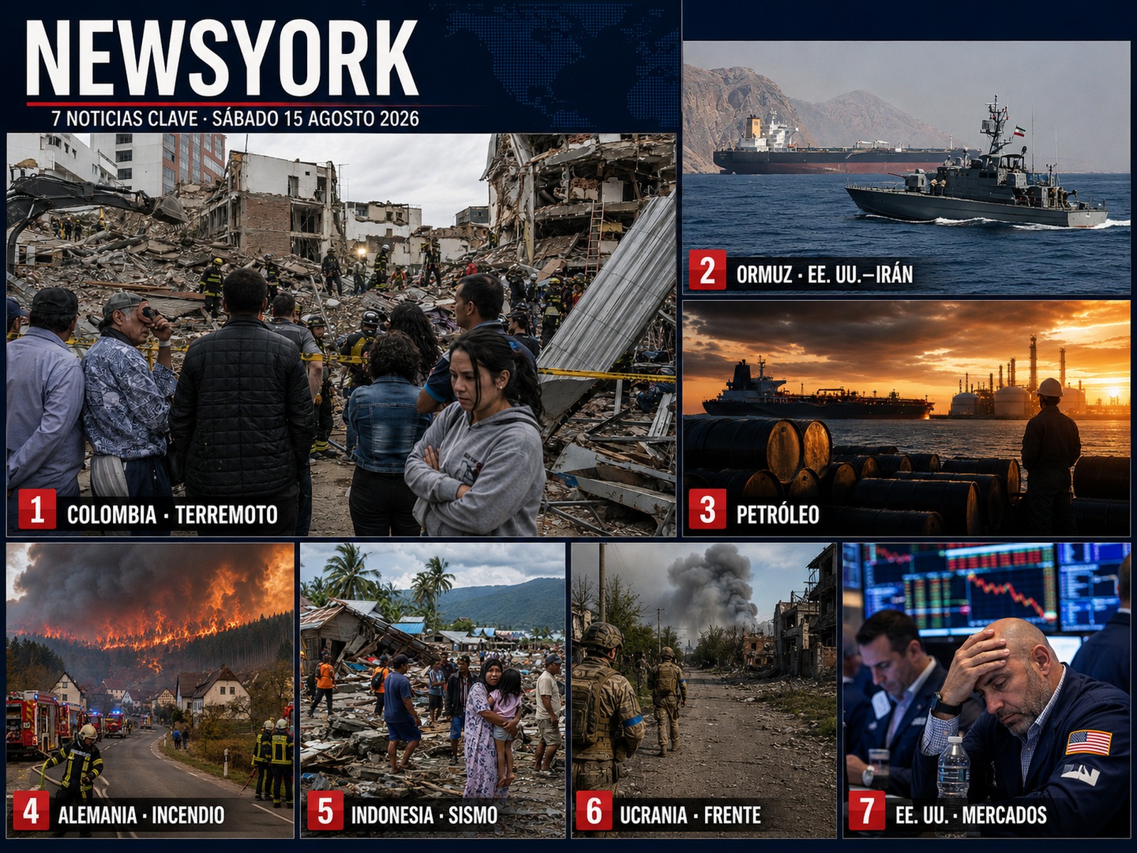 Collage NewsYork 15 de agosto de 2026