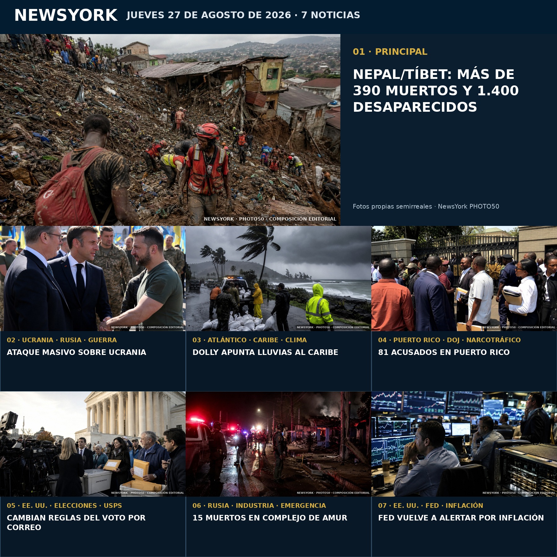 Collage NewsYork 27 de agosto de 2026