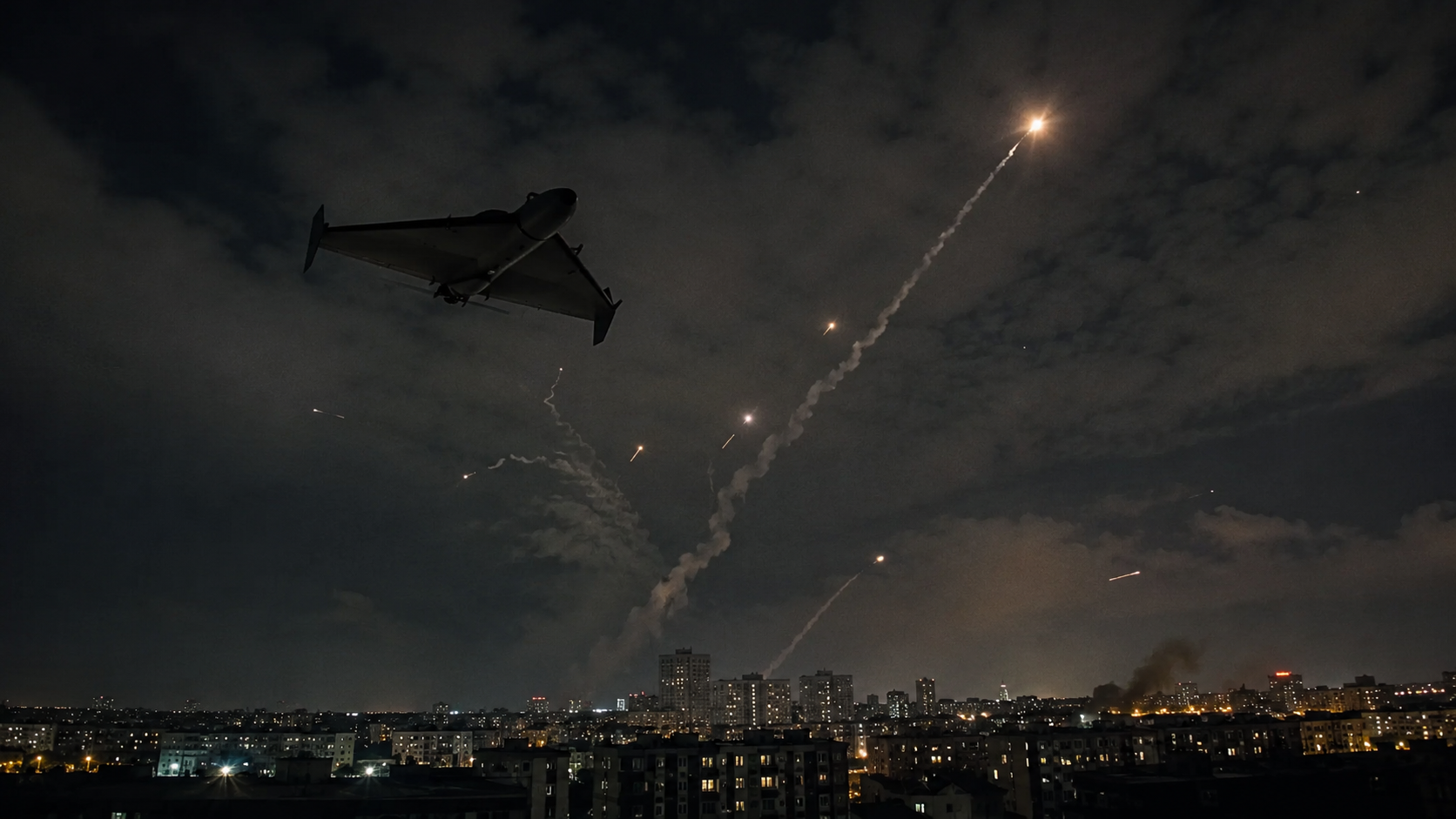 La guerra aérea escala: Rusia golpea Ucrania, Kyiv lanza una enorme oleada de drones y un F-18 de la OTAN derriba un aparato sobre Rumania