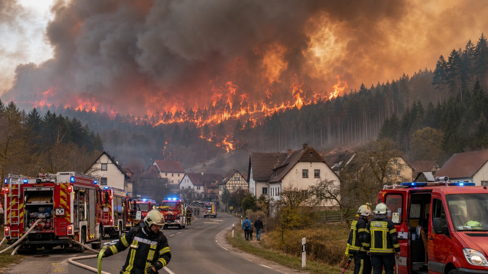 PHOTO50 NewsYork: Alemania logra contener el gran incendio cerca de la frontera con Bélgica, pero más de 2.000 evacuados siguen fuera de casa