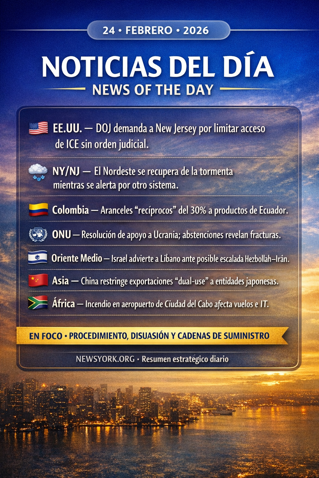 Resumen de noticias del día