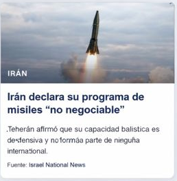 Irán y misiles