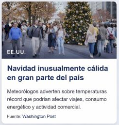 Navidad cálida