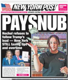 Titulares del New York Post