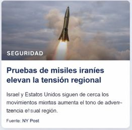 Pruebas de misiles
