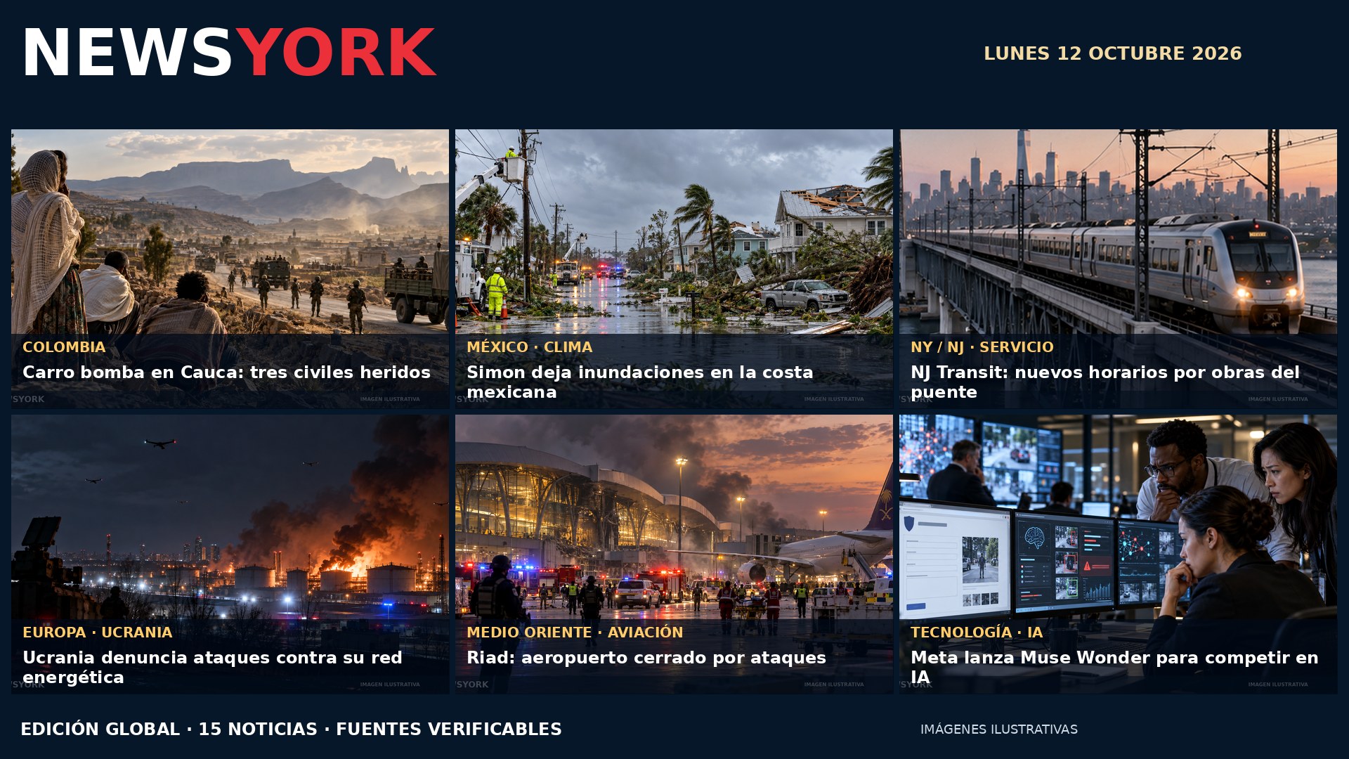 Portada editorial NewsYork del lunes 12 de octubre de 2026