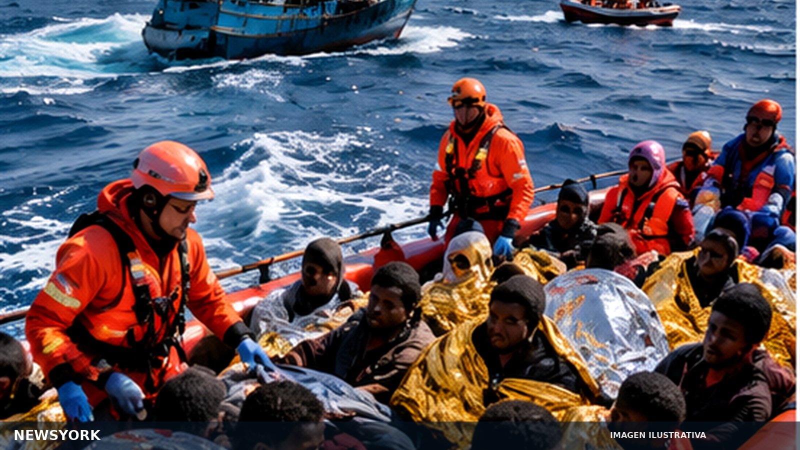 Ilustración editorial sobre ÁFRICA · MIGRACIÓN